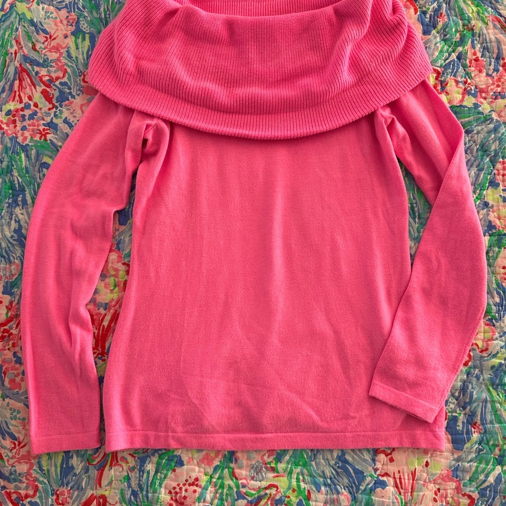 Lilly Pulitzer off the shoulder sweater